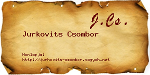 Jurkovits Csombor névjegykártya